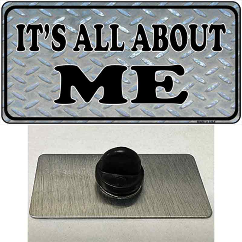 PIN-LP-321 1.5 x 0.75 in. Its All About Me Novelty Rectangle Metal Hat Pin -  Smart Blonde