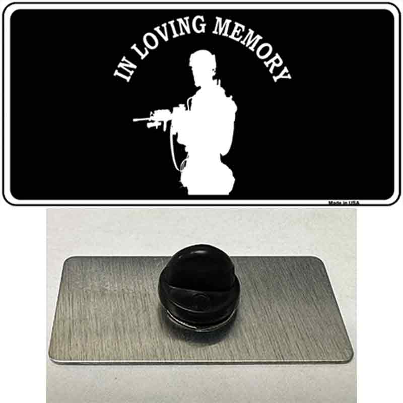 PIN-LP-5411 1.5 x 0.75 in. In Loving Memory Standing Novelty Rectangle Metal Hat Pin