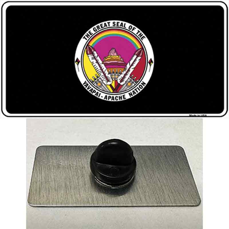PIN-LP-5476 1.5 x 0.75 in. Yavapai Apache Novelty Rectangle Metal Hat Pin