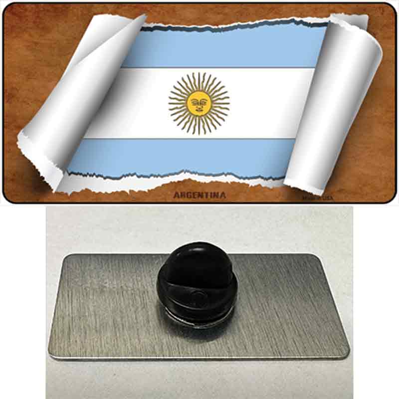 PIN-LP-9063 1.5 x 0.75 in. Argentina Flag Scroll Novelty Rectangle Metal Hat Pin