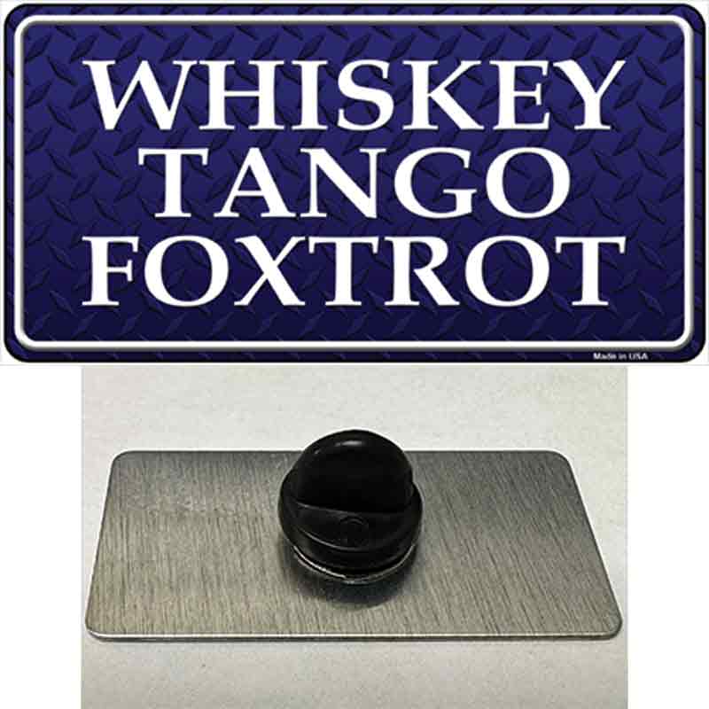 PIN-LP-8015 1.5 x 0.75 in. Whiskey Tango Foxtrot Novelty Rectangle Metal Hat Pin