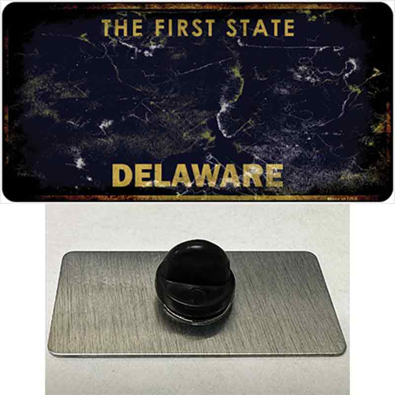 PIN-LP-8125 1.5 x 0.75 in. Delaware Rusty Blank Novelty Rectangle Metal Hat Pin