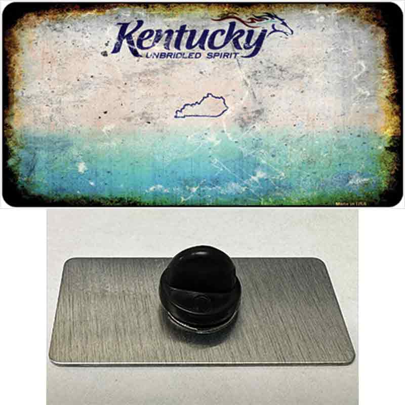 PIN-LP-8134 1.5 x 0.75 in. Kentucky Rusty Blank Novelty Rectangle Metal Hat Pin