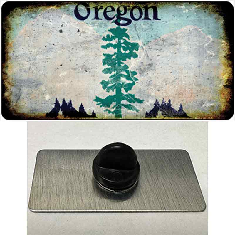 PIN-LP-8154 1.5 x 0.75 in. Oregon Rusty Blank Novelty Rectangle Metal Hat Pin