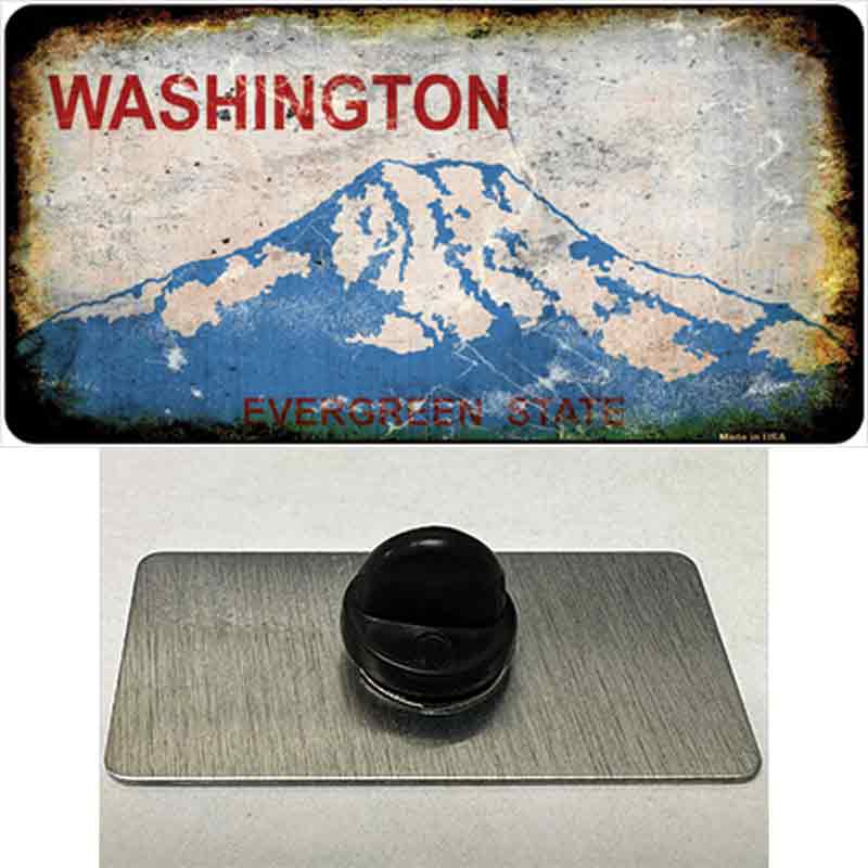 PIN-LP-8164 1.5 x 0.75 in. Washington Rusty Blank Novelty Rectangle Metal Hat Pin