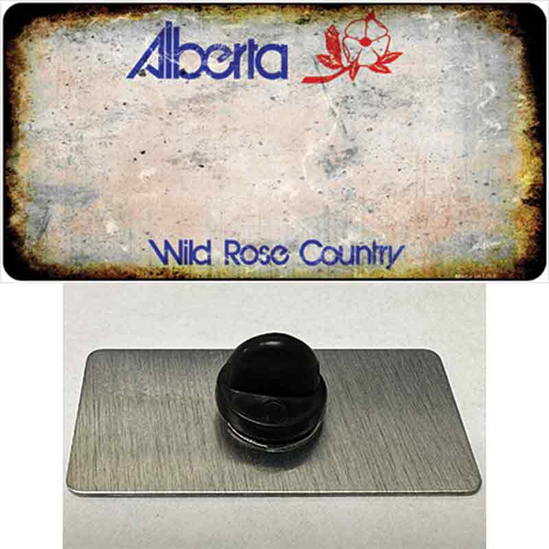 PIN-LP-8175 1.5 x 0.75 in. Alberta Rusty Blank Novelty Rectangle Metal Hat Pin