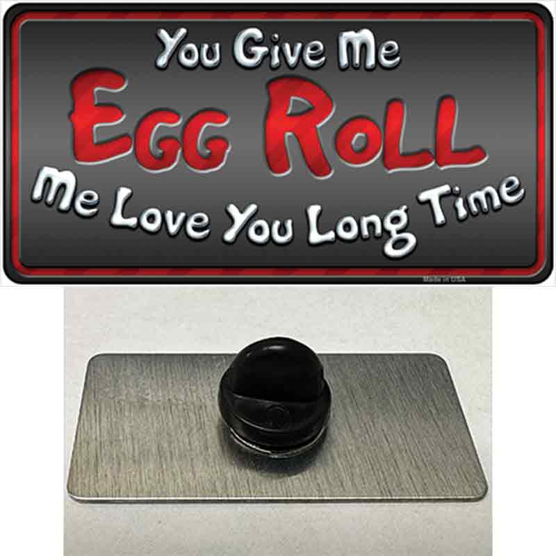 PIN-LP-8640 1.5 x 0.75 in. Egg Roll Novelty Rectangle Metal Hat Pin