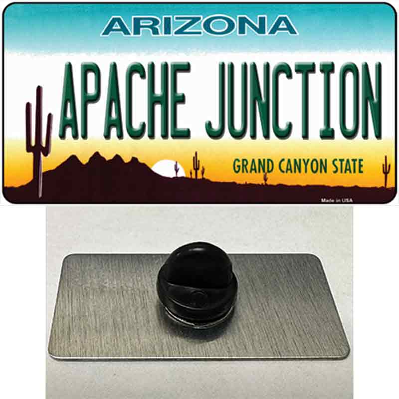PIN-LP-8656 1.5 x 0.75 in. Apache Junction Arizona Novelty Rectangle Metal Hat Pin