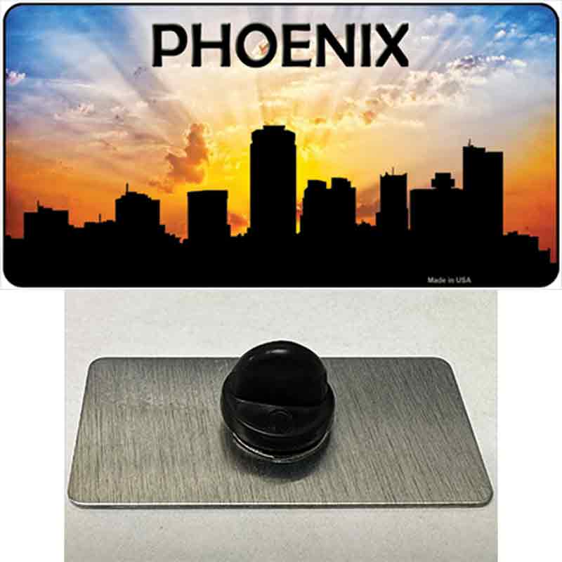 PIN-LP-8702 1.5 x 0.75 in. Phoenix Silhouette Novelty Rectangle Metal Hat Pin