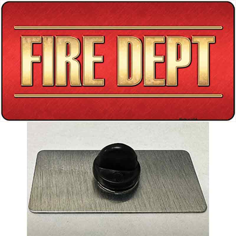 PIN-LP-8828 1.5 x 0.75 in. Fire Dept Novelty Rectangle Metal Hat Pin