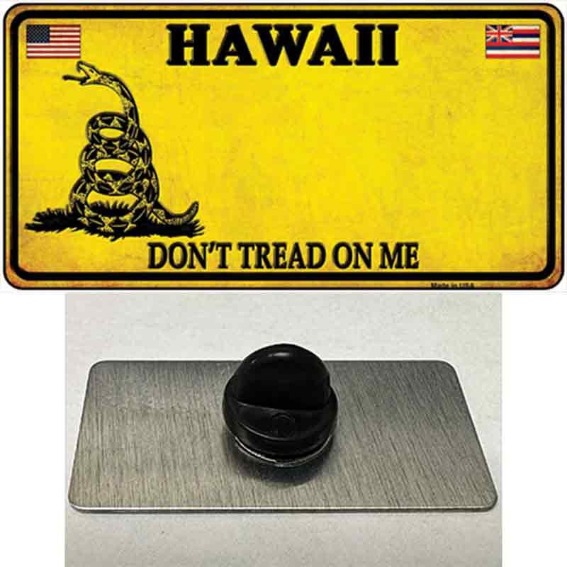 PIN-LP-8843 1.5 x 0.75 in. Hawaii Dont Tread On Me Novelty Rectangle Metal Hat Pin