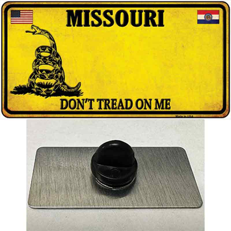PIN-LP-8857 1.5 x 0.75 in. Missouri Dont Tread On Me Novelty Rectangle Metal Hat Pin