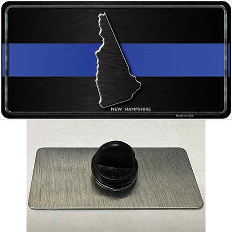 PIN-LP-8911 1.5 x 0.75 in. Hampshire Thin Blue Line Novelty Rectangle Metal Hat Pin