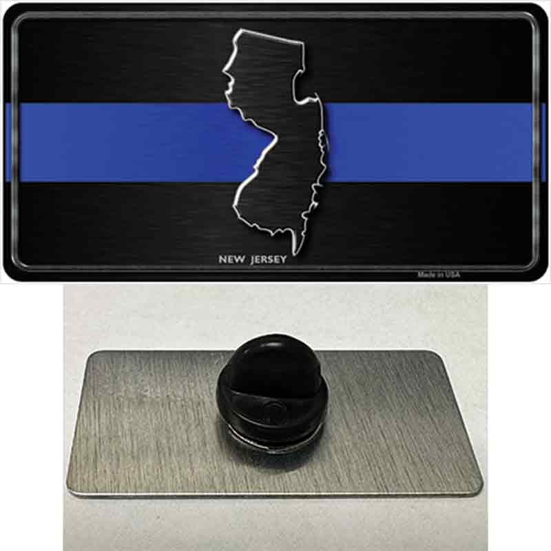 PIN-LP-8912 1.5 x 0.75 in. Jersey Thin Blue Line Novelty Rectangle Metal Hat Pin