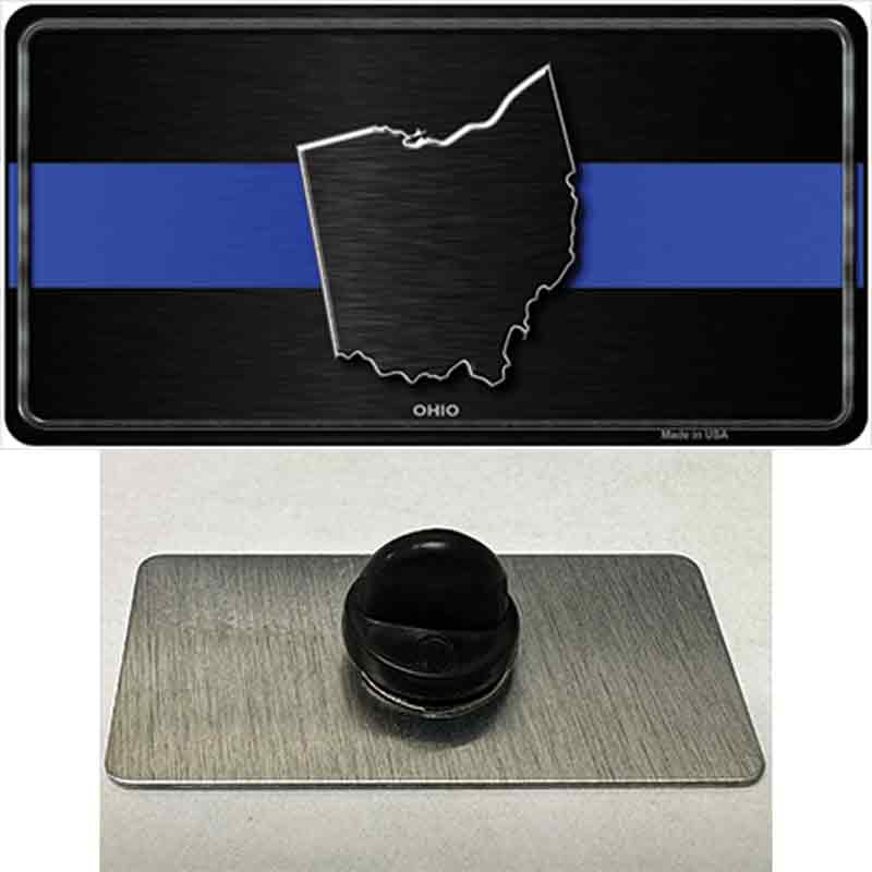 PIN-LP-8917 1.5 x 0.75 in. Ohio Thin Blue Line Novelty Rectangle Metal Hat Pin