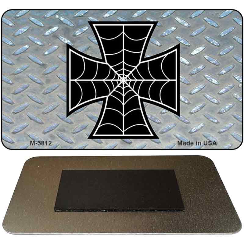 M-3812 3.5 x 2 in. Maltese Spider Diamond Novelty Rectangle Metal Magnet