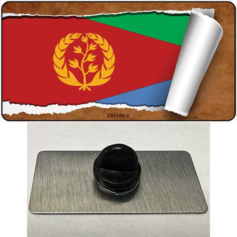 PIN-LP-9172 1.5 x 0.75 in. Eritrea Flag Scroll Novelty Rectangle Metal Hat Pin