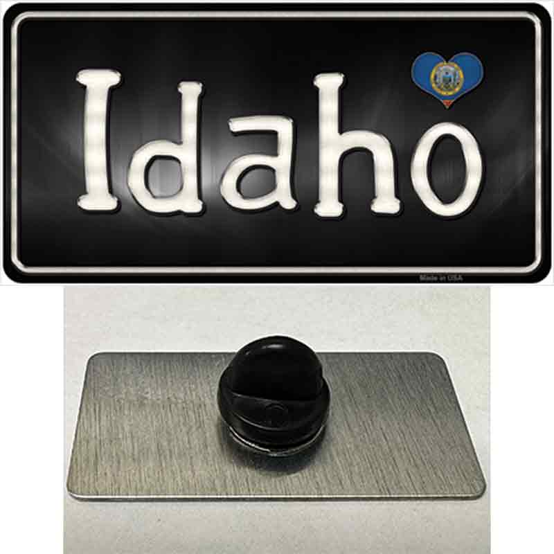 PIN-LP-9450 1.5 x 0.75 in. Idaho Flag Script Novelty Rectangle Metal Hat Pin