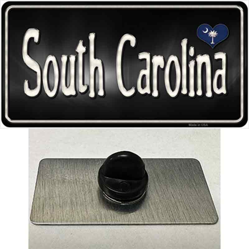 PIN-LP-9478 1.5 x 0.75 in. South Carolina Flag Script Novelty Rectangle Metal Hat Pin