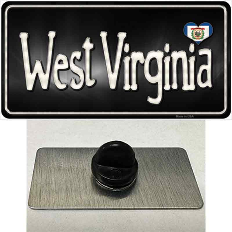 PIN-LP-9486 1.5 x 0.75 in. West Virginia Flag Script Novelty Rectangle Metal Hat Pin