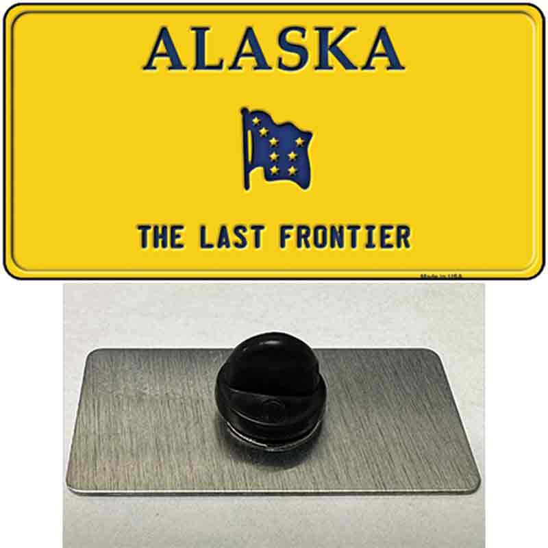 PIN-LP-9509 1.5 x 0.75 in. Alaska Frontier Blank Novelty Rectangle Metal Hat Pin