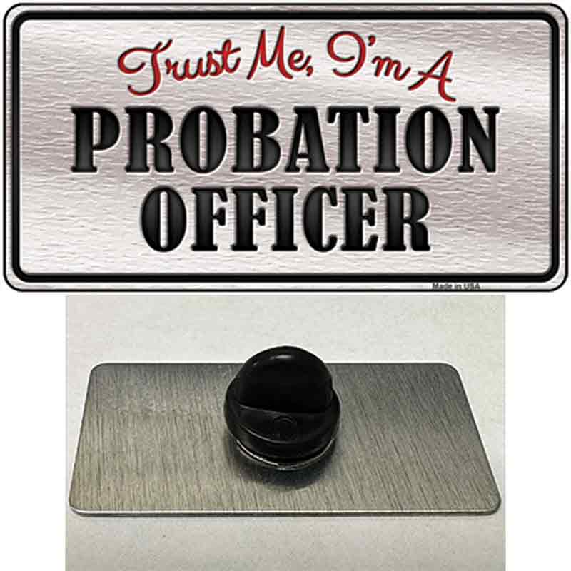 PIN-LP-9686 1.5 x 0.75 in. Probation Officer Novelty Rectangle Metal Hat Pin