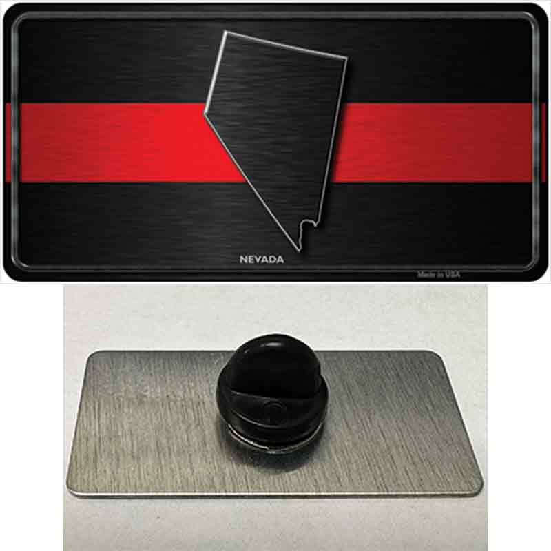 PIN-LP-9717 1.5 x 0.75 in. Nevada Thin Red Line Novelty Rectangle Metal Hat Pin