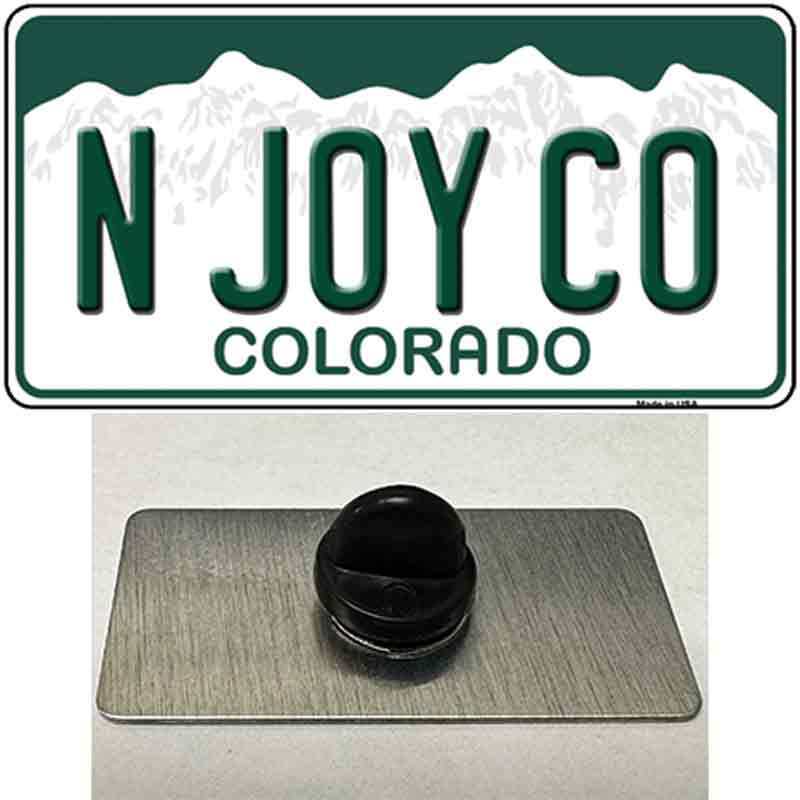 PIN-LP-9935 1.5 x 0.75 in. N Joy CO Colorado Novelty Rectangle Metal Hat Pin -  Smart Blonde