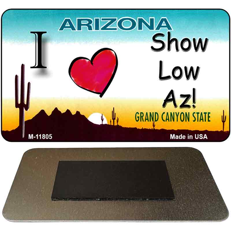 M-11805 3.5 x 2 in. I Love Show Low Arizona Novelty Rectangle Metal Magnet -  Smart Blonde