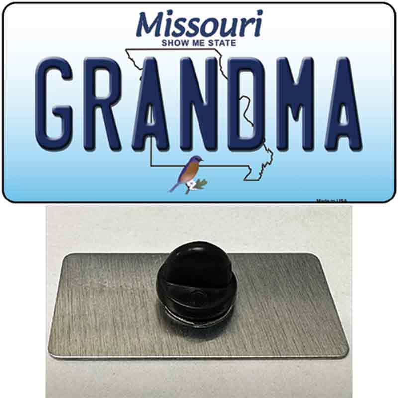 PIN-LP-10255 1.5 x 0.75 in. Grandma Missouri Novelty Rectangle Metal Hat Pin -  Smart Blonde