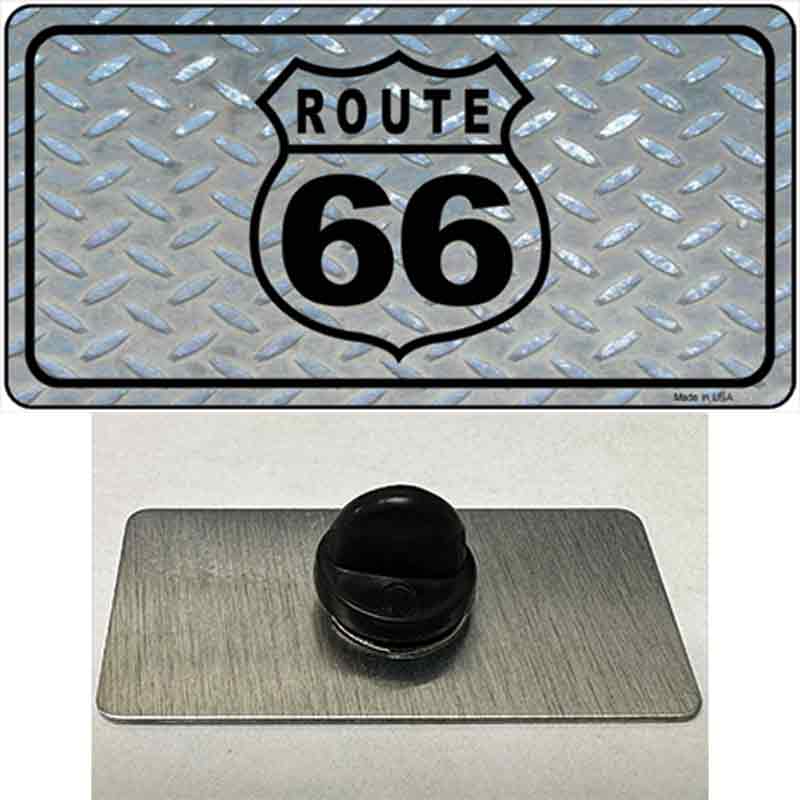 PIN-LP-104 1.5 x 0.75 in. Route 66 Shield Diamond Novelty Rectangle Metal Hat Pin