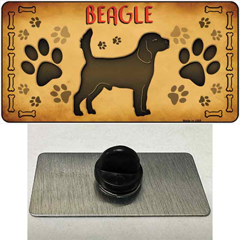 PIN-LP-10432 1.5 x 0.75 in. Beagle Novelty Rectangle Metal Hat Pin