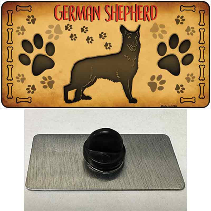 PIN-LP-10446 1.5 x 0.75 in. German Shepherd Novelty Rectangle Metal Hat Pin
