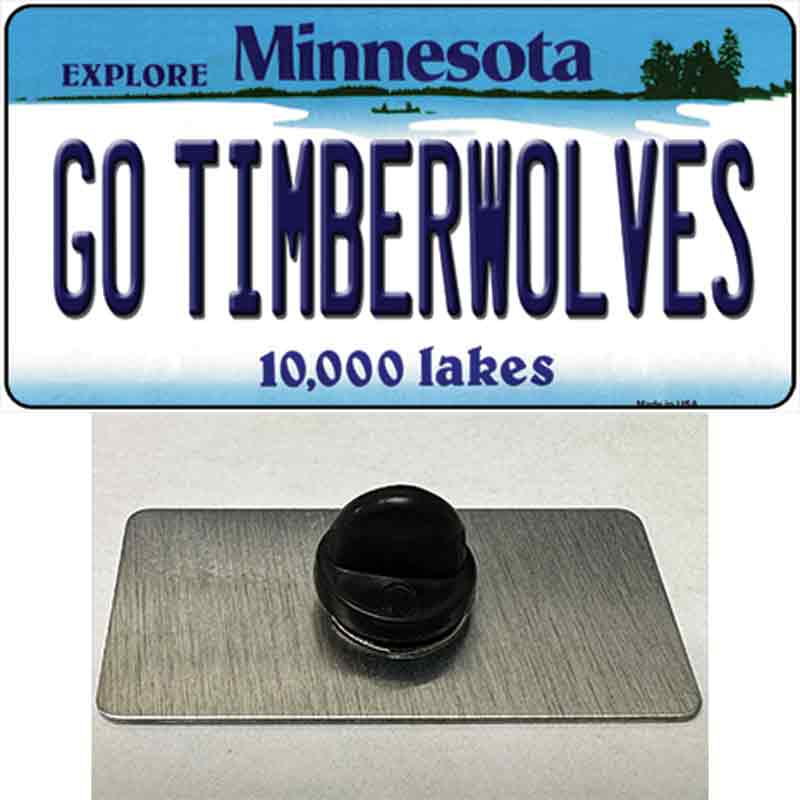 PIN-LP-11055 1.5 x 0.75 in. Go Timberwolves Minnesota State Novelty Rectangle Metal Hat Pin