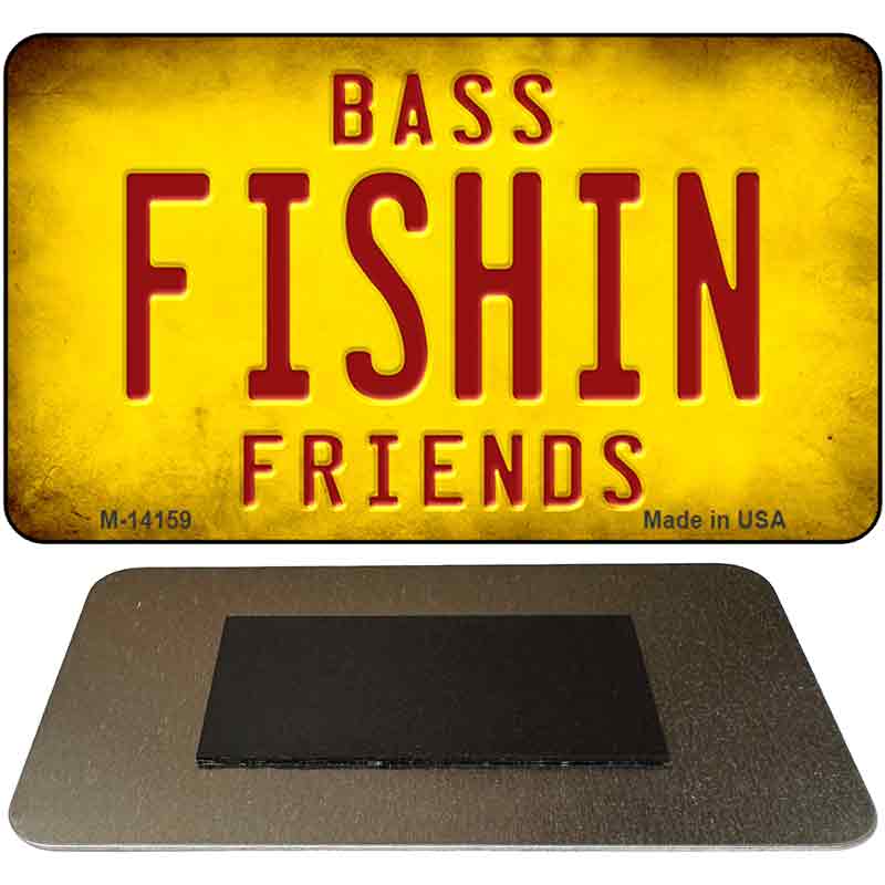 M-14159 3.5 x 2 in. Fishin Friends Novelty Rectangle Metal Magnet