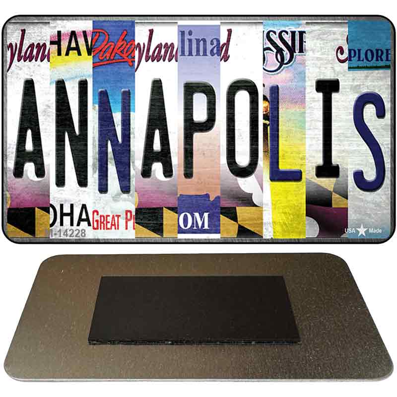 M-14228 3.5 x 2 in. Annapolis Strip Art Novelty Rectangle Metal Magnet