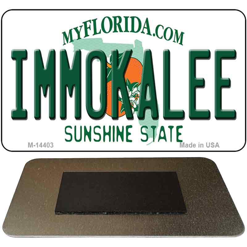 M-14403 3.5 x 2 in. Immokalee Florida Novelty Rectangle Metal Magnet
