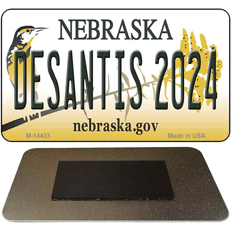 M-14433 3.5 x 2 in. Desantis 2024 Nebraska Novelty Rectangle Metal Magnet