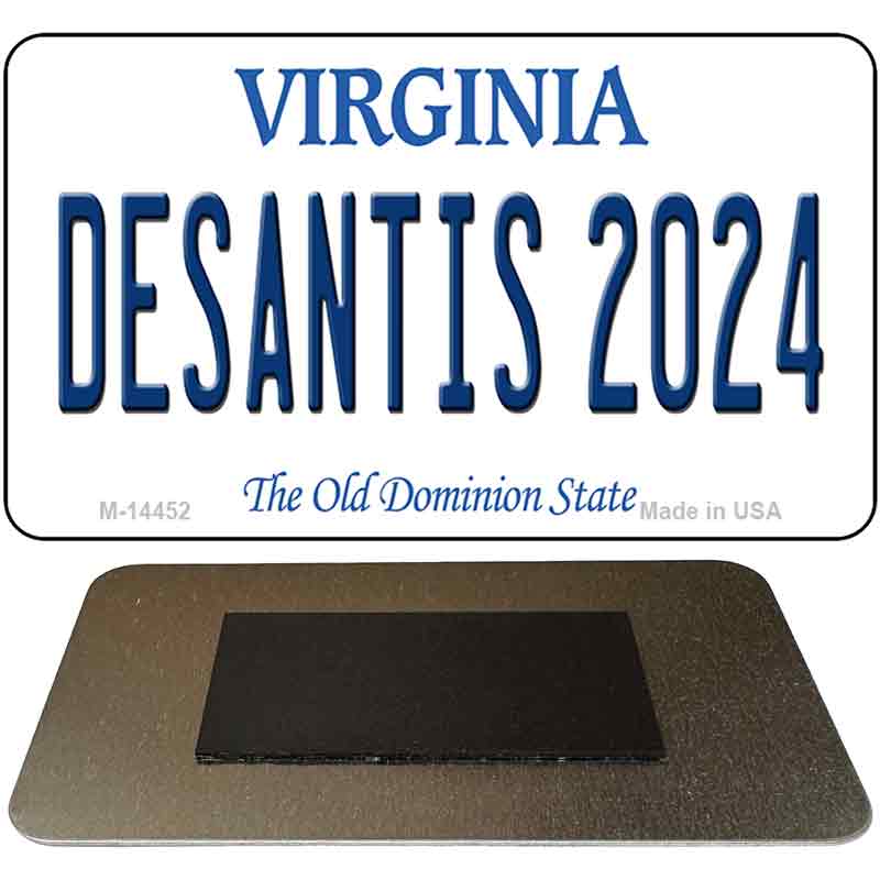 M-14452 3.5 x 2 in. Desantis 2024 Virginia Novelty Rectangle Metal Magnet