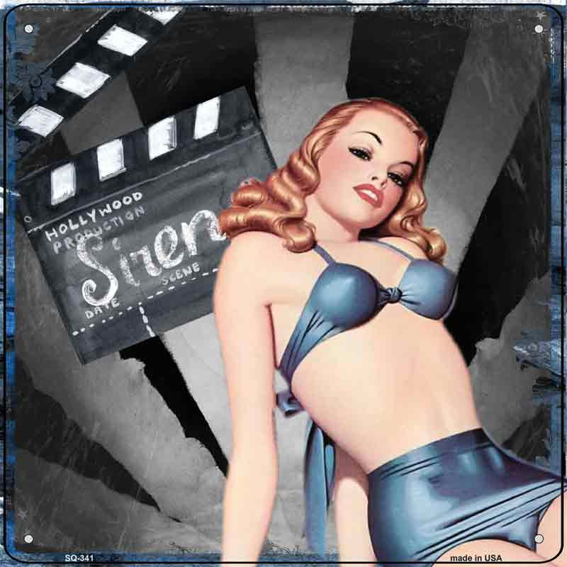 SQ-341 12 x 6 in. Actress Posing Novelty Square Sign
