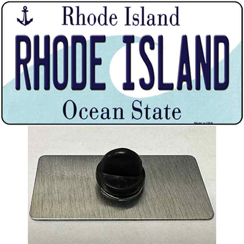 PIN-LP-11179 1.5 x 0.75 in. Rhode Island State Novelty Rectangle Metal Hat Pin