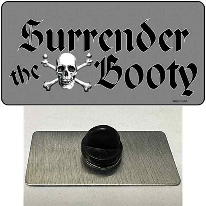 PIN-LP-1120 1.5 x 0.75 in. Surrender The Booty Novelty Rectangle Metal Hat Pin