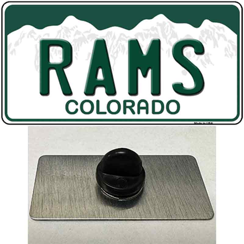 PIN-LP-12684 1.5 x 0.75 in. Rams Novelty Rectangle Metal Hat Pin