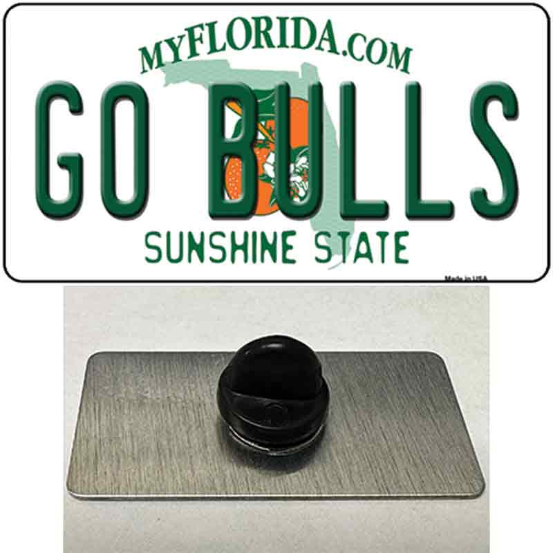 PIN-LP-12722 1.5 x 0.75 in. Go Bulls Novelty Rectangle Metal Hat Pin -  Smart Blonde