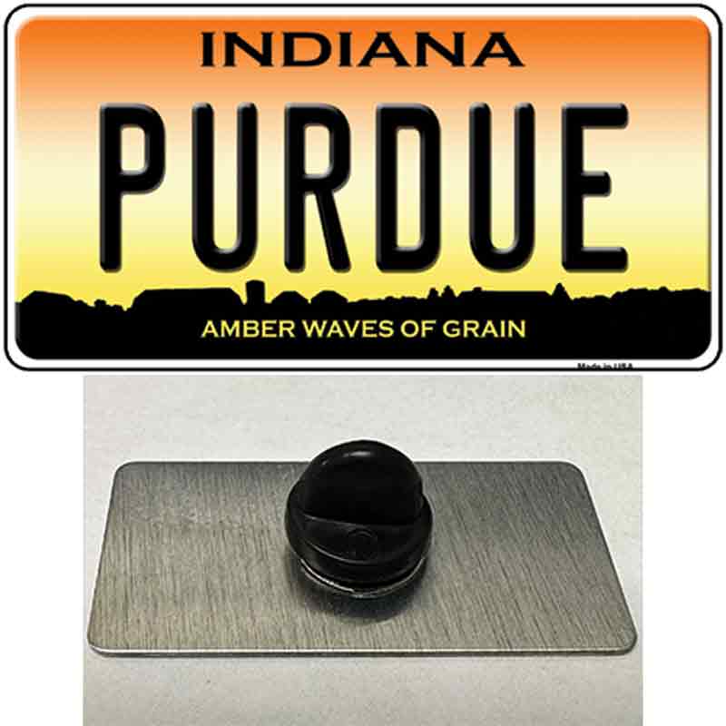 PIN-LP-12760 1.5 x 0.75 in. Purdue Novelty Rectangle Metal Hat Pin Tag