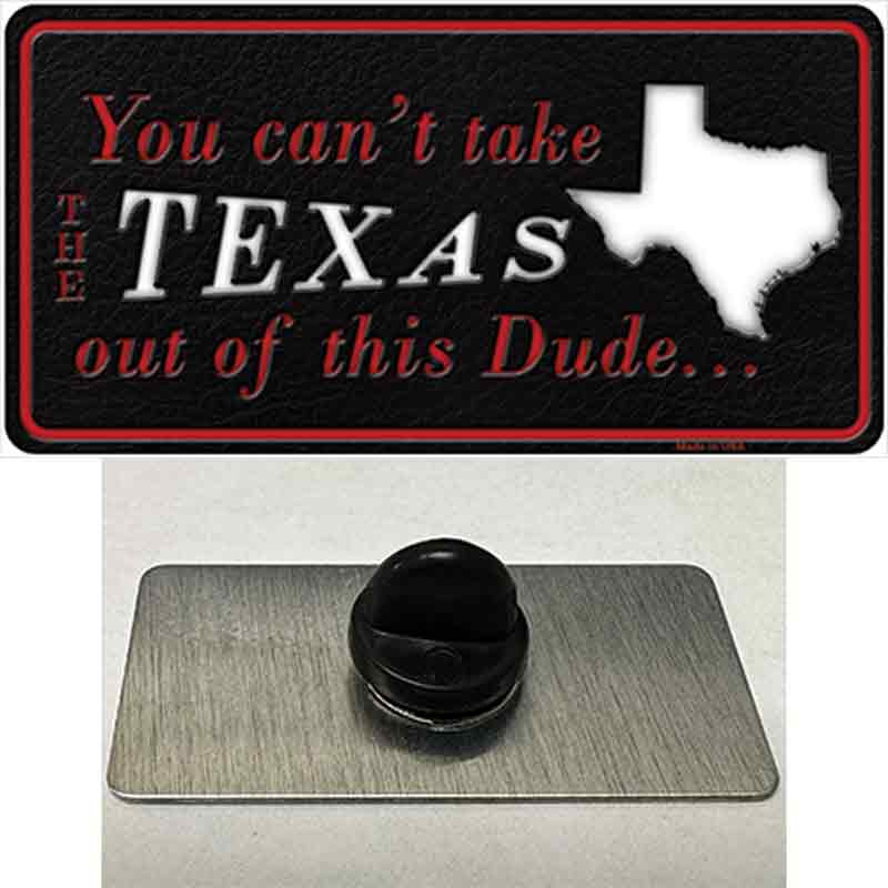 PIN-LP-11297 1.5 x 0.75 in. Texas Dude Novelty Rectangle Metal Hat Pin