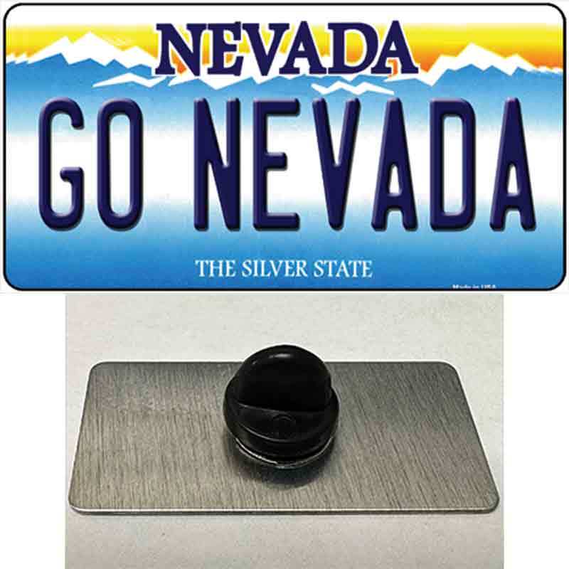 PIN-LP-12874 1.5 x 0.75 in. Go Nevada Novelty Rectangle Metal Hat Pin