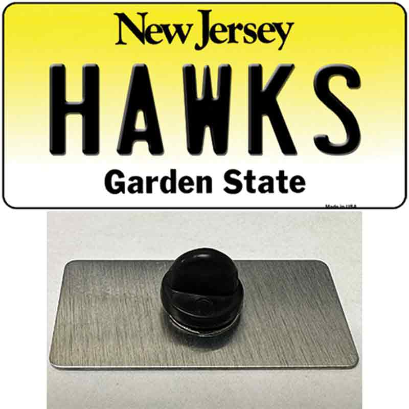 PIN-LP-12882 1.5 x 0.75 in. Hawks Novelty Rectangle Metal Hat Pin