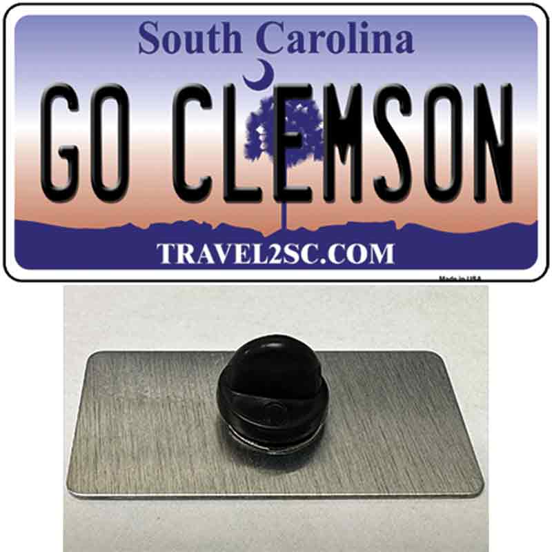 PIN-LP-13009 1.5 x 0.75 in. Go Clemson Novelty Rectangle Metal Hat Pin