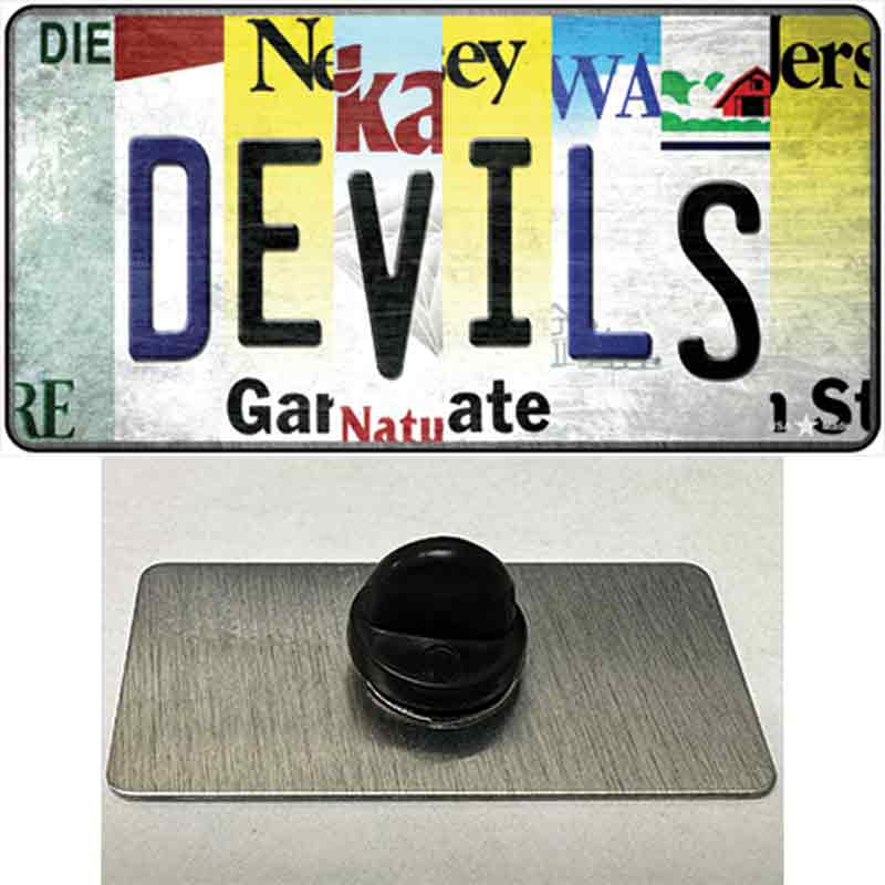 PIN-LP-13246 1.5 x 0.75 in. Devils Strip Art Novelty Rectangle Metal Hat Pin Tag